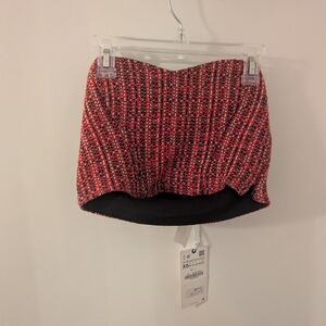 Chic Red Tweed Tube Top